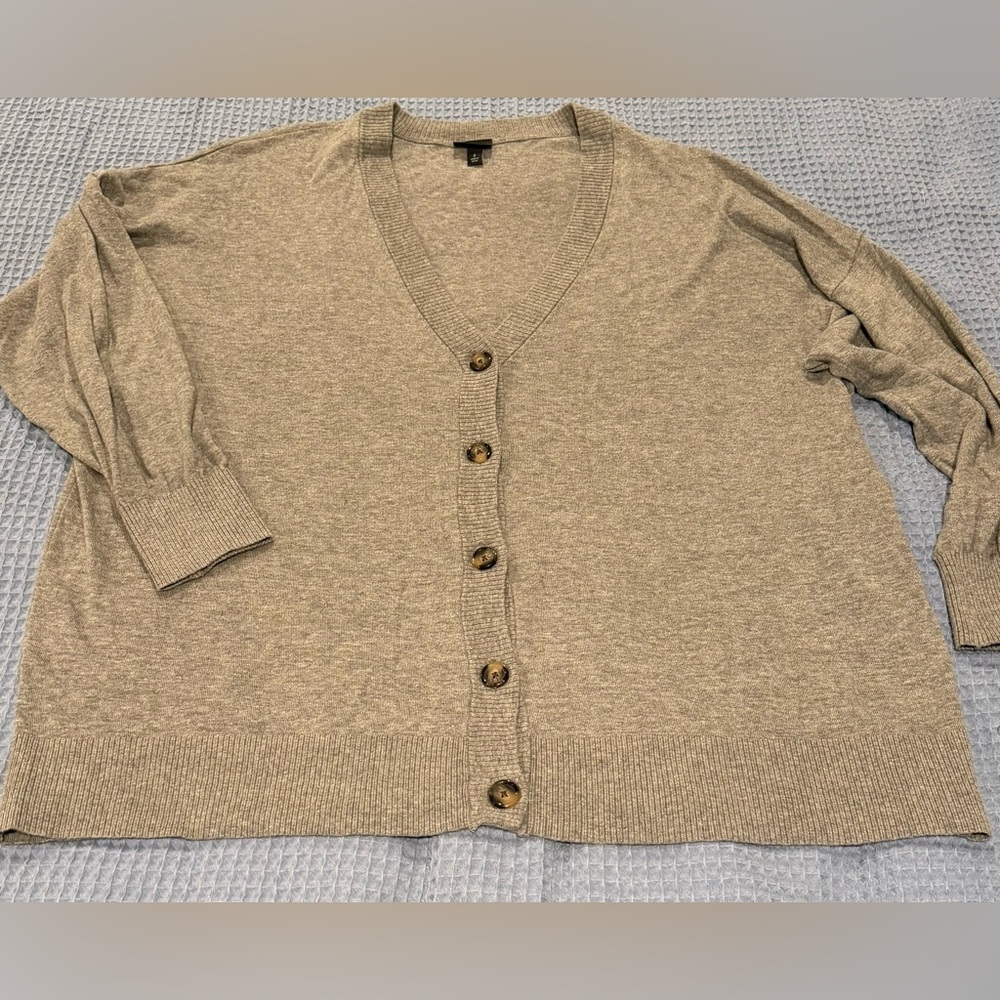 Torrid Grey Button-Up Cardigan